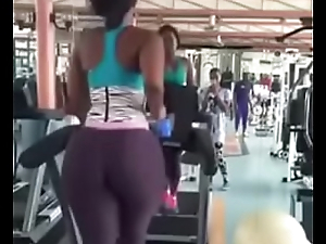 Big Booty Black at the Gym