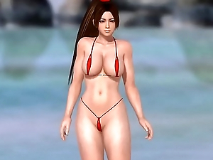 Mai Shiranui to a Micro Bikini DOAX3