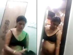 Today Exclusive- Hot Look Desi Randi Bhabhi Strip HEr Cloths coupled with Drilled In Doggy Alike by Customer