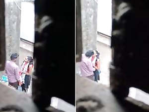 Today Exclusive- Desi Lover Open-air Kissing Capture By Hidden Cam