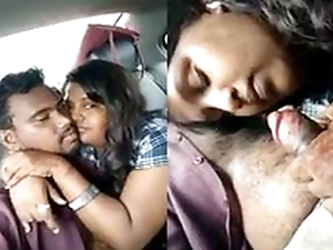Today Exclusive-Telugu Girl Sucking Lover Dick On Car