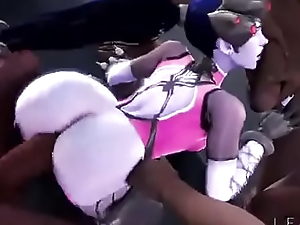 Overwatch Widowmaker uses her Ass to please a Black males
